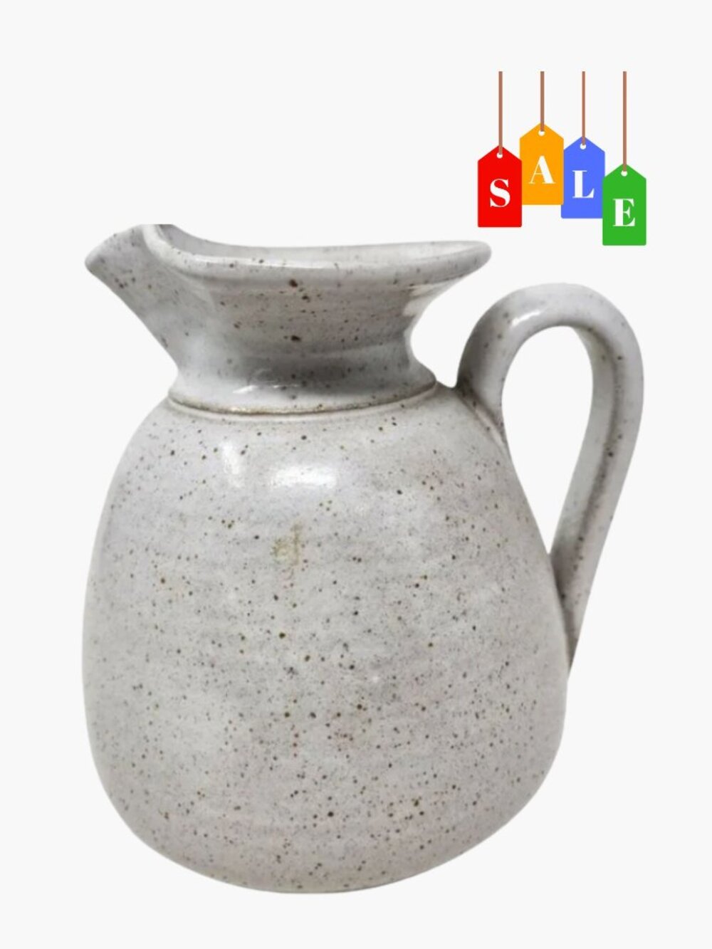 Vintage Handmade Pottery Pitcher Jug Made in Portugal Stamp Reads Viga